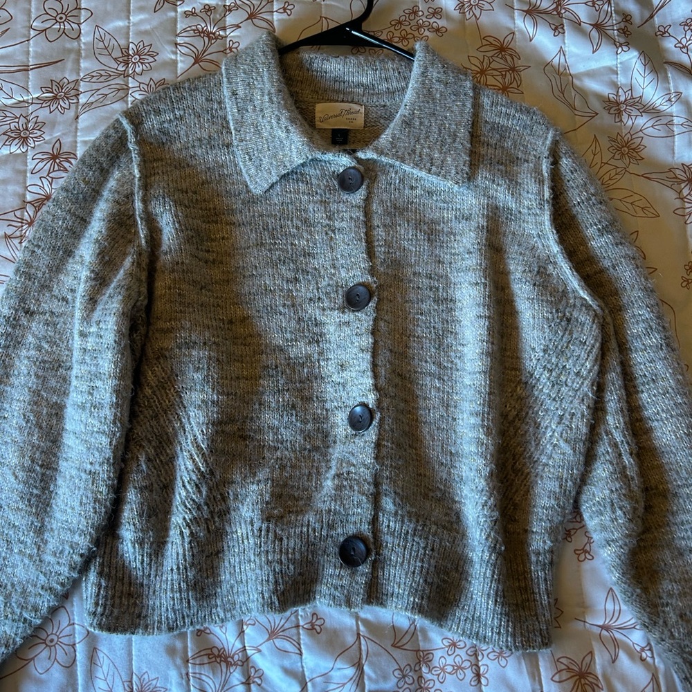Universal Thread Gray Button-Up Cardigan - image 1